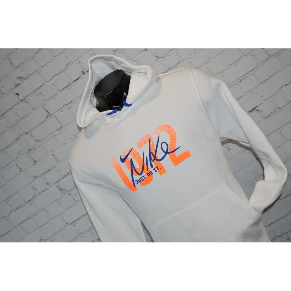 Nike Hoodie Mens Large White Bowerman Prototype Graphic Fleece Pullover - Picture 10 of 10